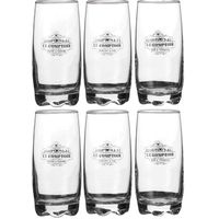 Urban Living longdrink/water/drinkglazen Comptoir - gedecoreerd glas - 9x stuks - 390 ml