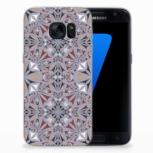 Samsung Galaxy S7 TPU Siliconen Hoesje Flower Tiles