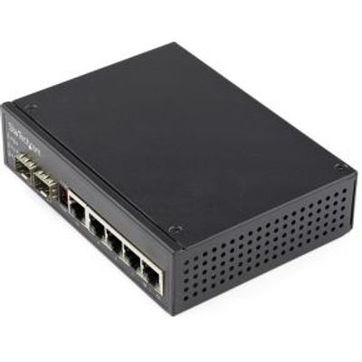 StarTech.com IES1G52UPDIN netwerk-switch Unmanaged Gigabit Ethernet (10/100/1000) Zwart