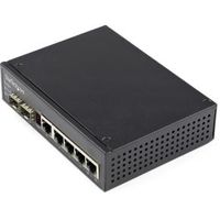 StarTech.com IES1G52UPDIN netwerk-switch Unmanaged Gigabit Ethernet (10/100/1000) Zwart