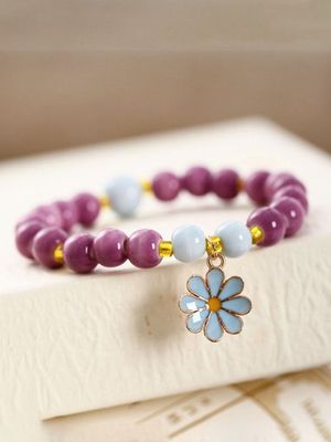 Keramiek Kralen Madeliefje Armband