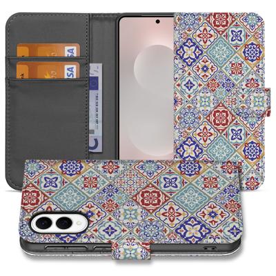 Samsung Galaxy S25 Edge | Bookcase | Tiles Color Samsung Galaxy S25 Edge | Bookcase | Tiles Color