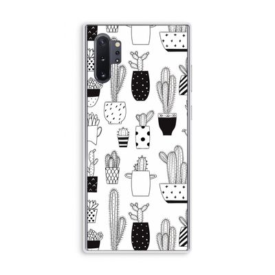 Cactusmotief: Samsung Galaxy Note 10 Plus Transparant Hoesje