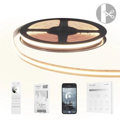 12 meter helder wit led strip cob met 600 leds per meter - complete set