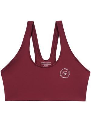 Sporty & Rich brassière de sport N.02 à logo imprimé - Rouge