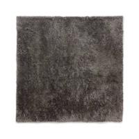 Tapeso Vierkant hoogpolig vloerkleed velvet - Posh grijs - 280x280 cm