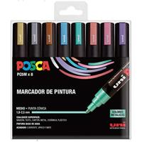 Markeerset Uni-Ball PC-5M/8C 8 Onderdelen Multicolour