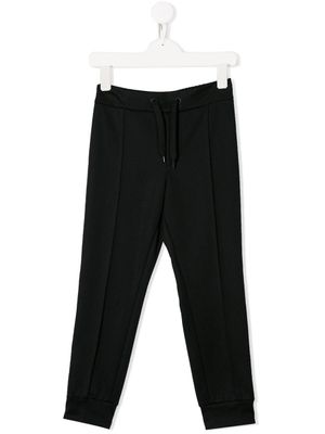 Fendi Kids pantalon de jogging à bandes monogrammées - Noir