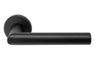 ALba zwart kruk rvs hol rond rozet 50mm.