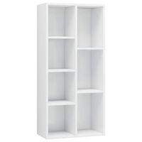 vidaXL Boekenkast 50x25x106 cm bewerkt hout hoogglans wit