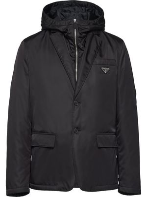 Prada veste à plaque logo - Noir