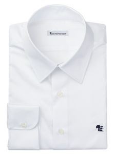 AVIGLIANO - Witte fijne twill heren overhemd - SANTI 1