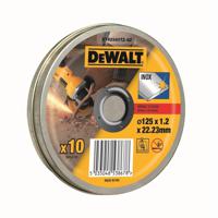 DeWalt Accessoires Blik 10st Doorslijpschijf INOX 125x1,2x22,2mm - DT42340TZ-QZ - DT42340TZ-QZ - thumbnail