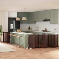 Hondenhek inklapbaar 15 panelen 750 cm populierenhout bruin