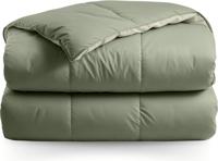 Zelesta Zelesta Satinbed Empire Green 200x200 cm - Hoesloos Satijnen Dekbed met Vaste Overtrek
