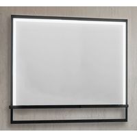 Badkamerspiegel Casajoy 100x70 cm met Planchet, Ledverlichting en Anticondens Zwart Casajoy - thumbnail