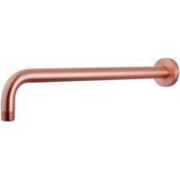 Wiesbaden Caral Douchearm met Muurbevestiging - 45cm - Geborsteld Koper