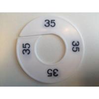 Maatring 9cm wit/zwart 35