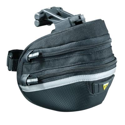TOPEAK zadeltas wp ii m, zwart, waterafstotend, polyester, adapter, 1,25l, quickclick, reflecterend, 152g