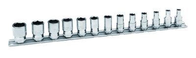 Bahco 1/4" dopsleutelset mm op rail | 6713MH