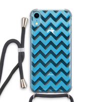 Onderbroken lijn: iPhone XR Transparant Hoesje met koord