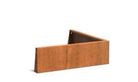 Keerwand cortenstaal buitenhoek 100x100x30cm. Keerwand cortenstaal buitenhoek 100x100x30cm.