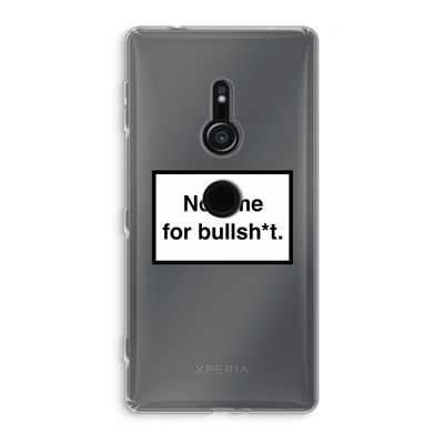 No time: Sony Xperia XZ2 Transparant Hoesje