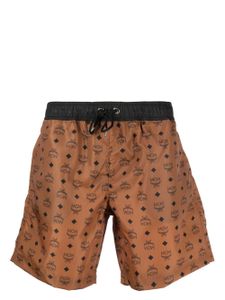 MCM short de bain à motif monogrammé - Marron