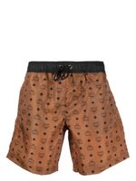 MCM short de bain à motif monogrammé - Marron