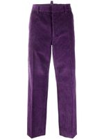 DSQUARED2 pantalon en velours côtelé à coupe droite - Violet