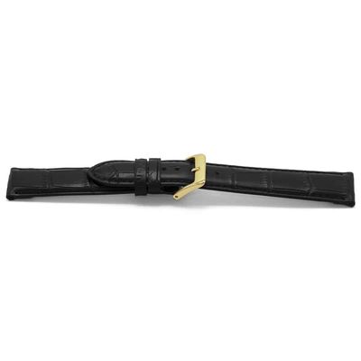 Horlogeband Universeel G148G Leder Zwart 20mm