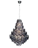 Moderne kroonluchter donker chroom By Rydens &apos;Monarque Grande&apos; 11x E14 fitting 580mm