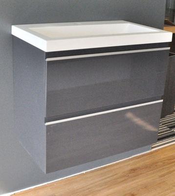 Wiesbaden onderkast 60cmx36cm zo.wastafel gl.grijs Wiesbaden onderkast 60cmx36cm zo.wastafel gl.grijs