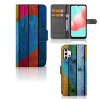Samsung Galaxy A32 5G | Book Style Case | Wood Heart - Cadeau voor je Vriend
