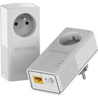 NETGEAR-pakket van 2 bekabelde PLC's - 1000 Mbps / s met gefilterde aansluiting - 1 Ethernet-poort