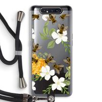 No flowers without bees: Samsung Galaxy A80 Transparant Hoesje met koord