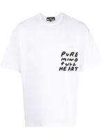 Black Comme Des Garçons t-shirt en coton à imprimé graphique - Blanc