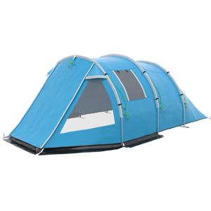 Outsunny Campingzelt Trekkingzelt Zelt, weerbestendig, 2 kamers, 475 x 264 cm Breedte x 172, Blau