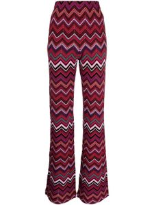 Missoni pantalon taille haute à motif zig-zag - Violet