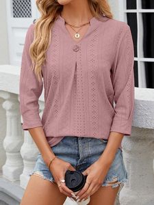 Knitted Loose V Neck Casual T-Shirt