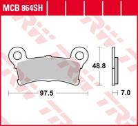 TRW Remblokken, en remschoenen voor de moto, MCB864SH Sinter street