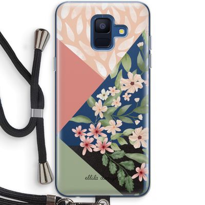 Sweet heaven geometrics: Samsung Galaxy A6 (2018) Transparant Hoesje met koord