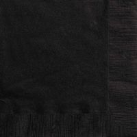 Zwarte servetten 20 stuks - thumbnail