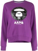 AAPE BY *A BATHING APE® sweat à logo imprimé - Violet