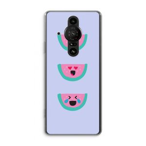Smiley watermeloen: Sony Xperia Pro-I Transparant Hoesje