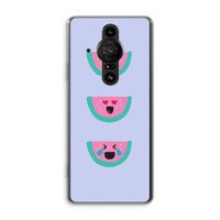 Smiley watermeloen: Sony Xperia Pro-I Transparant Hoesje