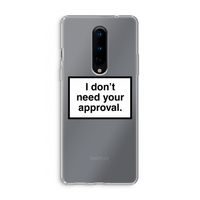 Don't need approval: OnePlus 8 Transparant Hoesje