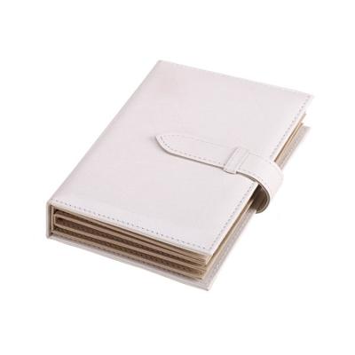 Draagbare PU lederen opbergdoos ketting sieraden display vak organisator (wit)
