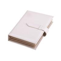 Draagbare PU lederen opbergdoos ketting sieraden display vak organisator (wit)