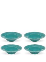 Bordallo Pinheiro lot de quatre assiettes à soupe Fantasia - Bleu